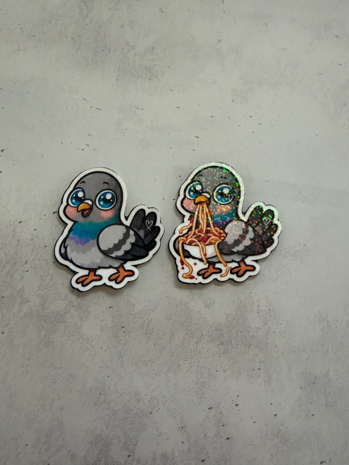 Gulliver – Süße Tauben Glitzer-Sticker | Verschiedene Motive zur Auswahl