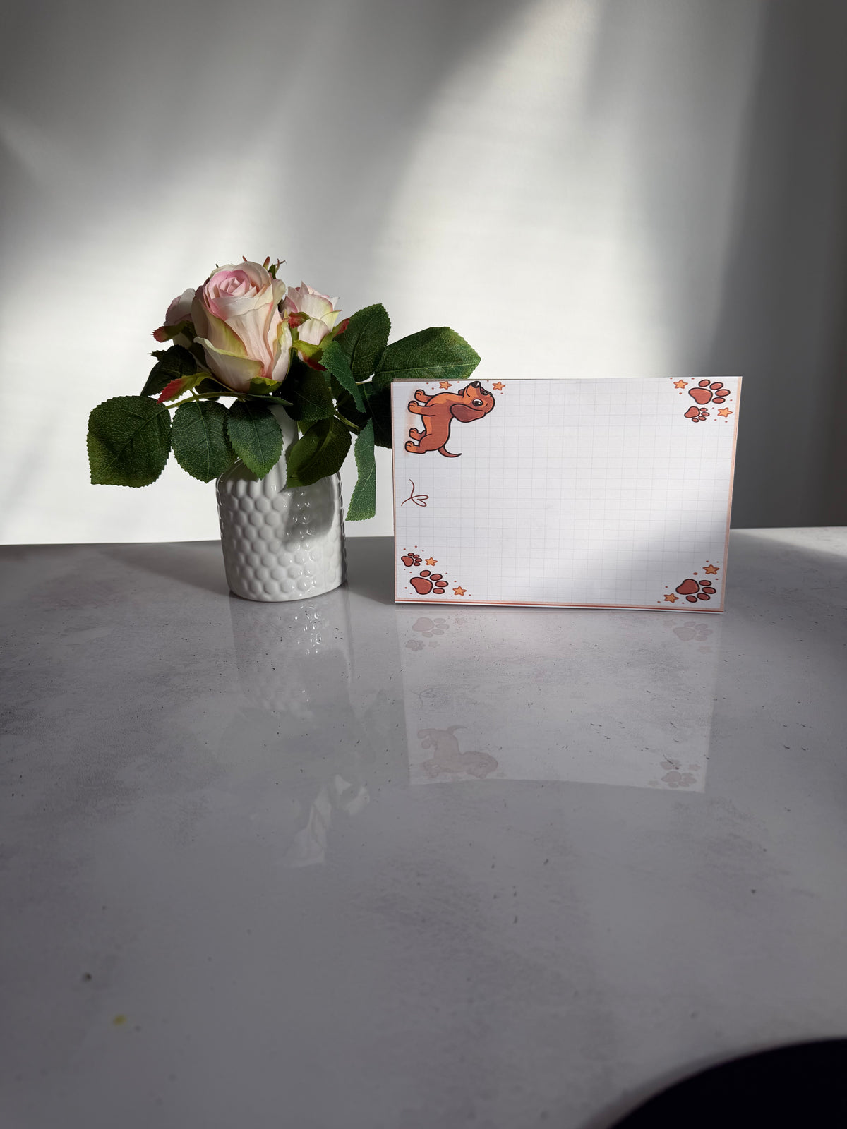 Notizblock mit Dackel-Motiv | 25 Blatt | 100 % Handmade