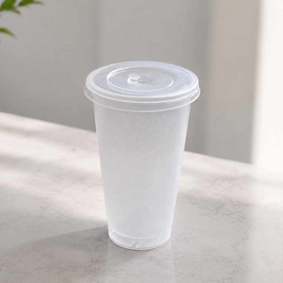 16 oz Kunststoffbecher (473 ml) mit Deckel & Strohhalm – Farbe & Motiv nach Wahl