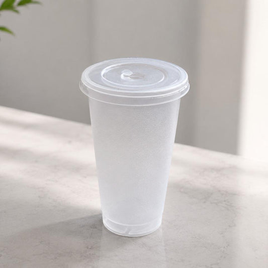16 oz Kunststoffbecher (473 ml) mit Deckel & Strohhalm – Farbe & Motiv nach Wahl