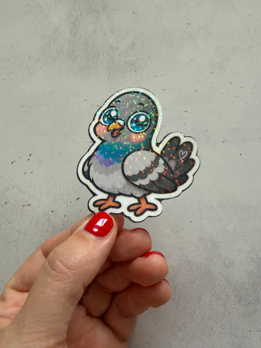 Gulliver – Süße Tauben Glitzer-Sticker | Verschiedene Motive zur Auswahl