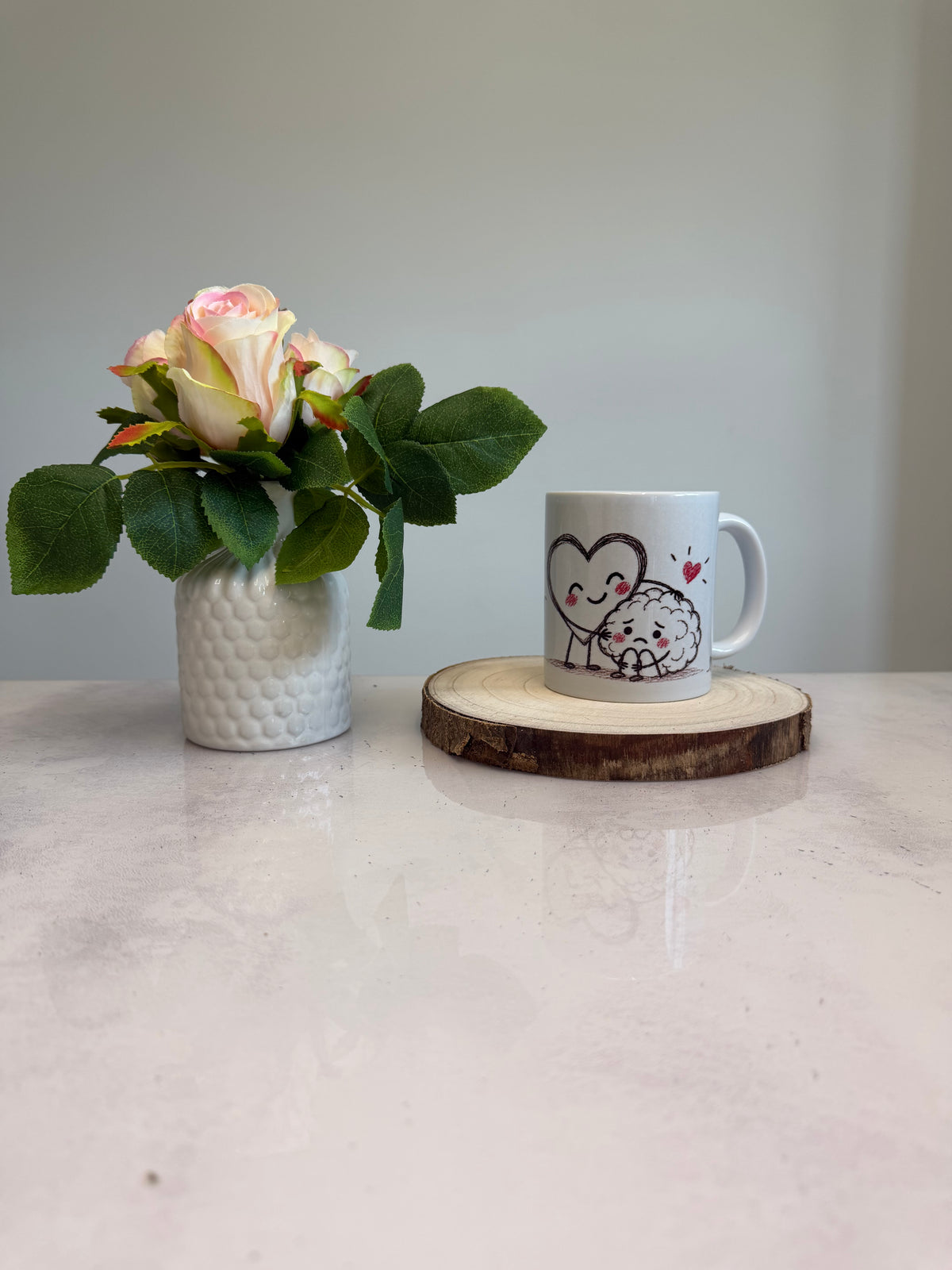 Tasse Sei nicht so hart zu dir selbst – Herz & Gehirn | Selbstliebe-Tasse