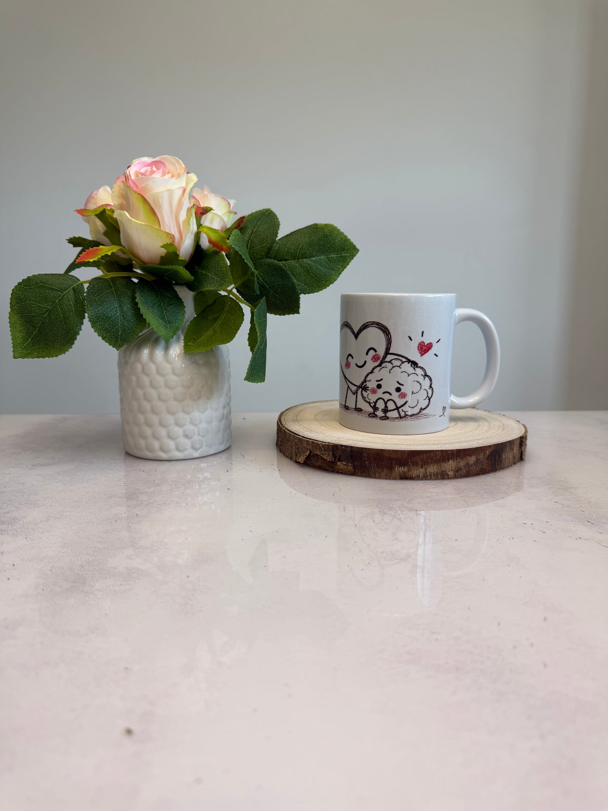 Tasse Sei nicht so hart zu dir selbst – Herz & Gehirn | Selbstliebe-Tasse
