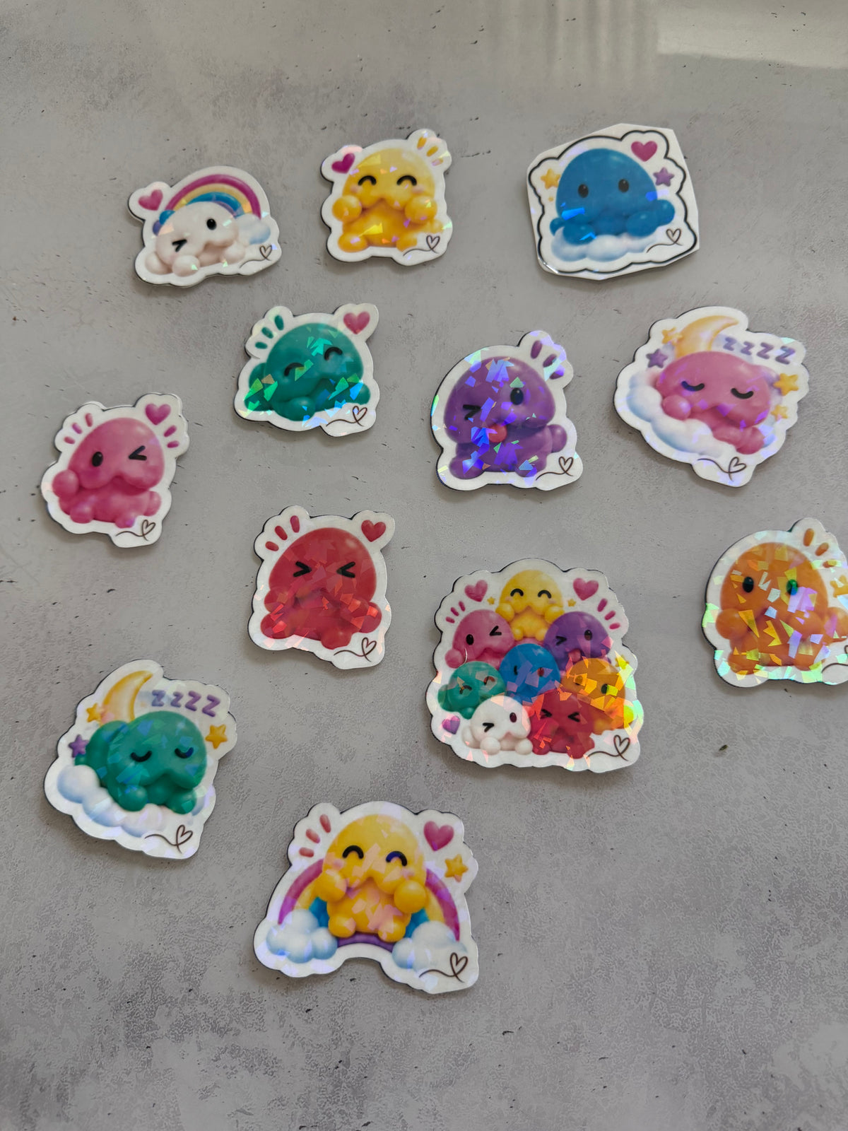 12er Pimmel-Sticker-Set 🍆 | Süße bunte Sticker | Kawaii Design