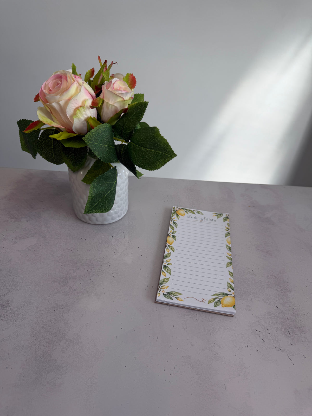 Einkaufsliste mit Zitronen-Motiv  – 25 Blatt