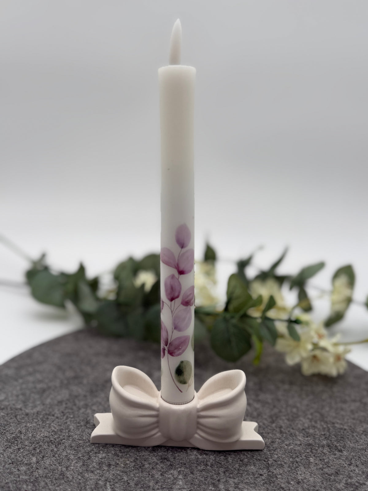 Schleifen Kerzenhalter aus Jesmonite  | Handgegossen