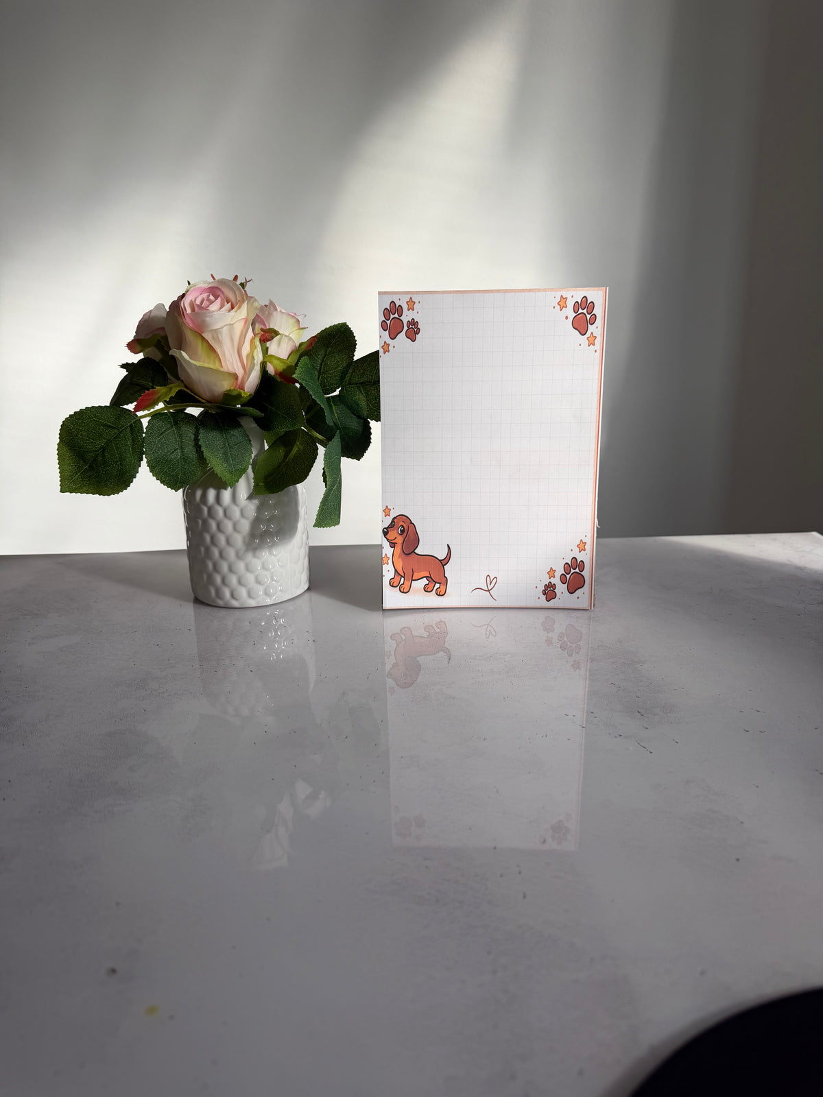 Notizblock mit Dackel-Motiv  | 25 Blatt | 100 % Handmade
