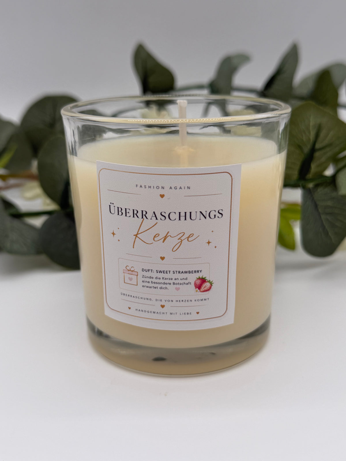 Überraschungs Kerze im Glas – Duftkerze mit versteckter Botschaft  – Geschenkidee – Handgemachte Kerze