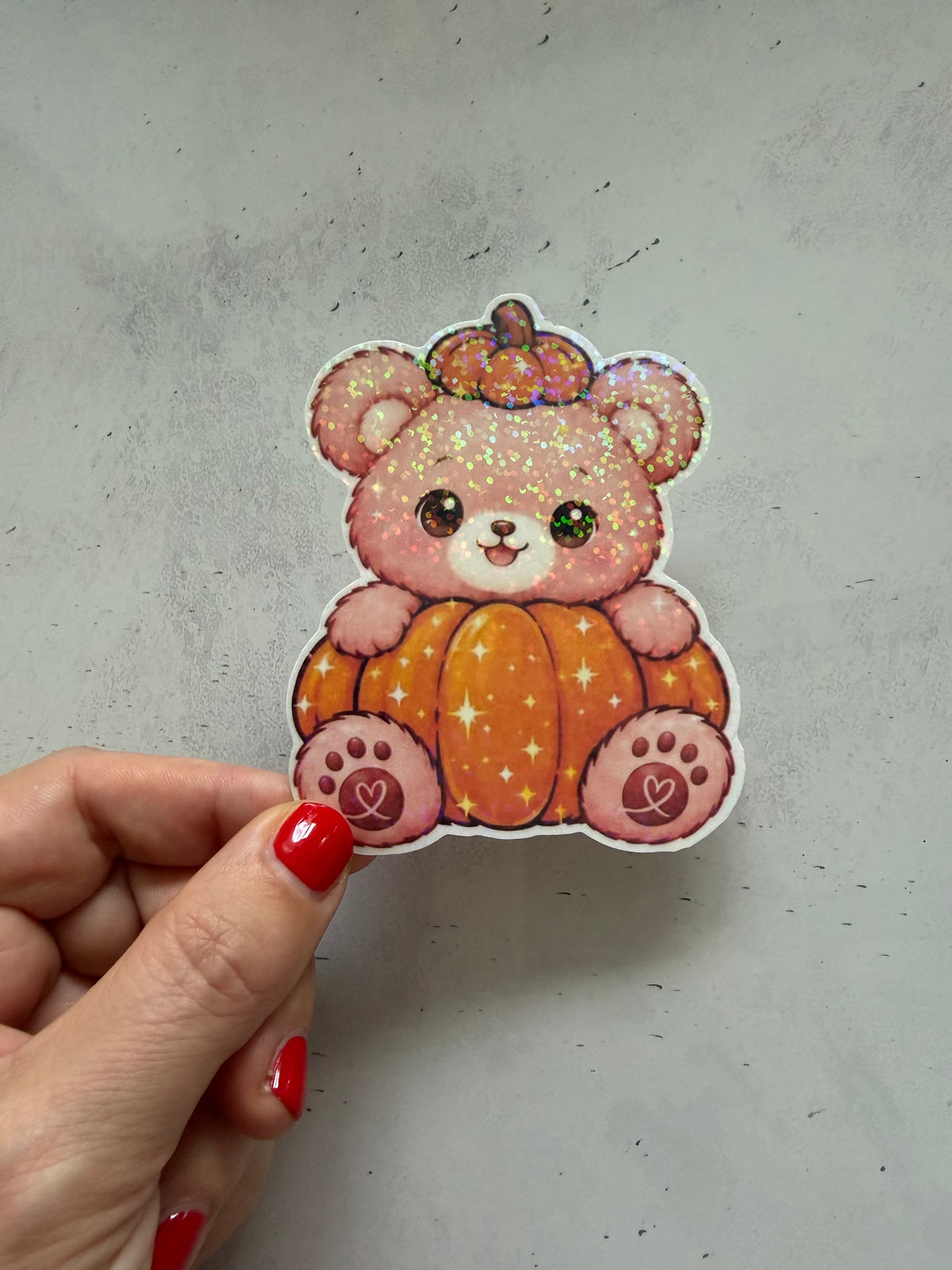 Benny  Süße Teddybär Glitzer-Sticker | mehrere  Motive & verschiedene Farben | Holografische Aufkleber