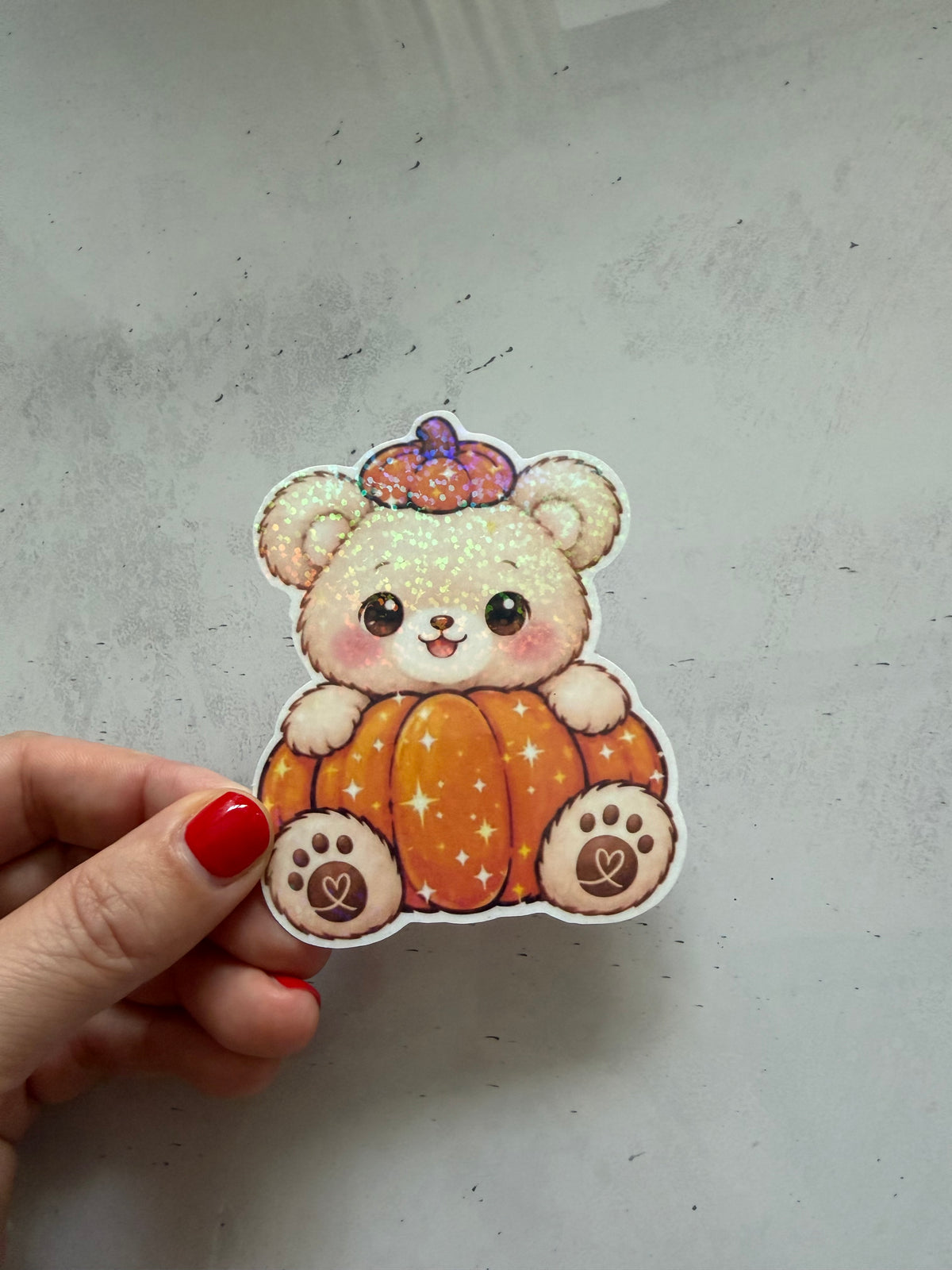 Benny  Süße Teddybär Glitzer-Sticker | mehrere  Motive & verschiedene Farben | Holografische Aufkleber