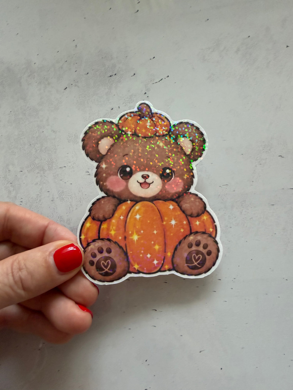 Benny  Süße Teddybär Glitzer-Sticker | mehrere  Motive & verschiedene Farben | Holografische Aufkleber