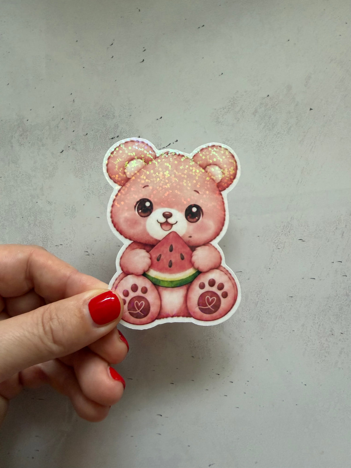 Benny  Süße Teddybär Glitzer-Sticker | mehrere  Motive & verschiedene Farben | Holografische Aufkleber
