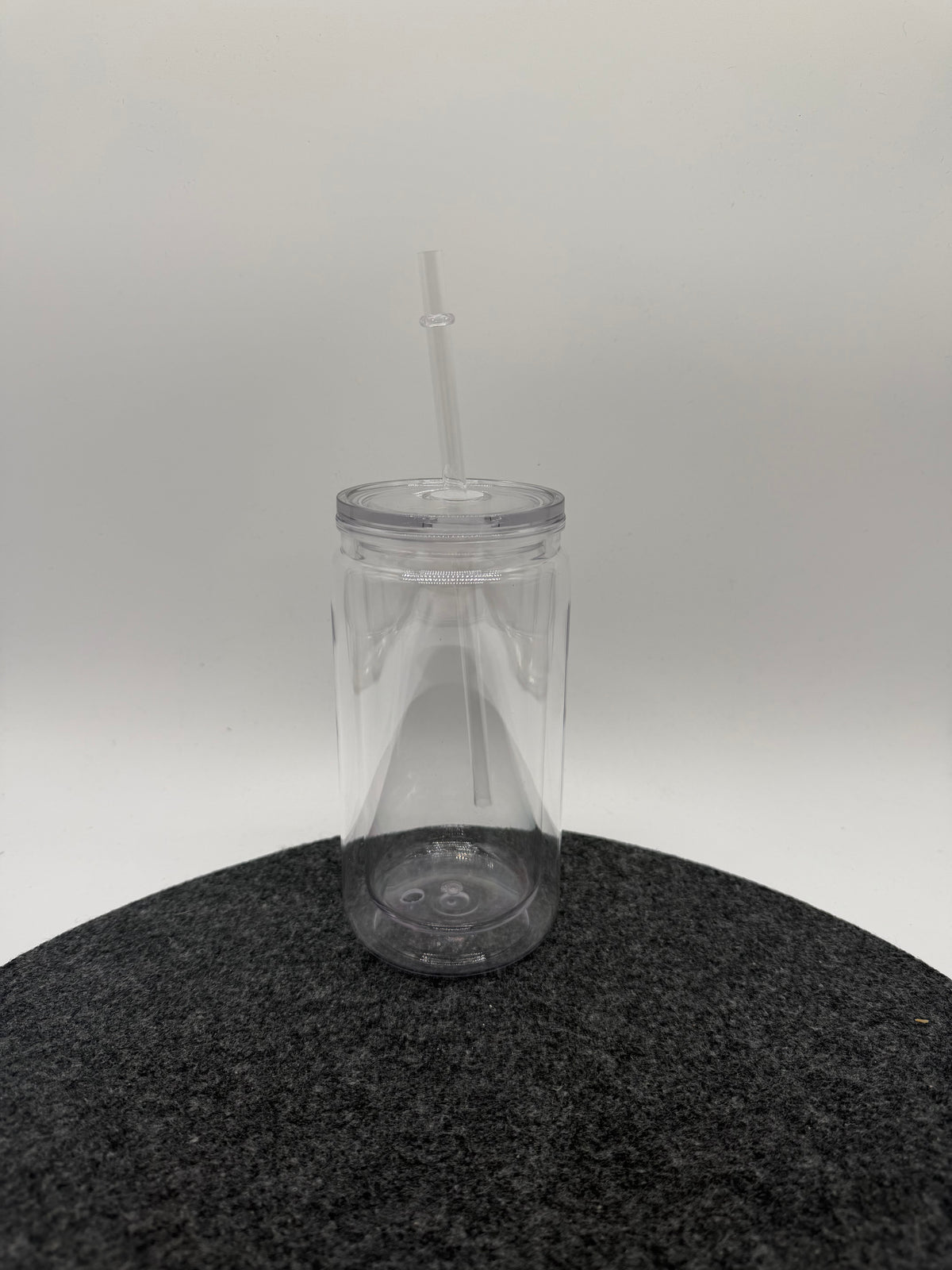 16 oz Doppelwandiger Kunststoffbecher mit Deckel & Strohhalm – Farbe & Design nach Wahl