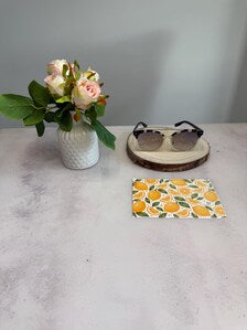 Brillenputztuch Zitronen 🍋 | Reinigungstuch für Brille, Handy & Display | 15 × 10 cm